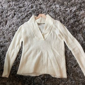 J Crew white v-neck sweater